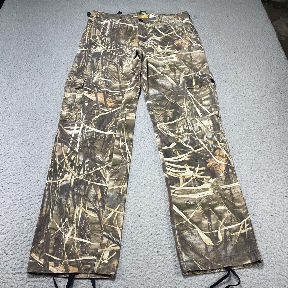 Ducks Unlimited Pants Mens Large Brown Camo Cargo Hunting Workwear‎ Outdoor